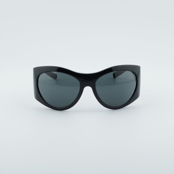 Versace VE4392 GB1/87 Sunglasses Black Oval Frame, Grey Lenses - Picture 2 of 9